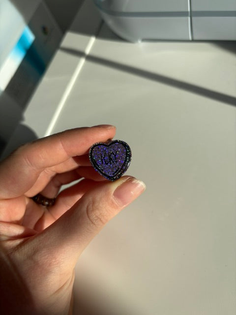 Anti-Valentines Resin Heart Pins