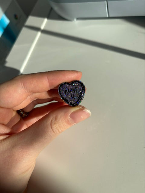 Anti-Valentines Resin Heart Pins