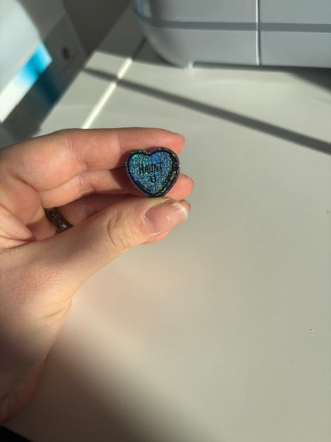 Anti-Valentines Resin Heart Pins