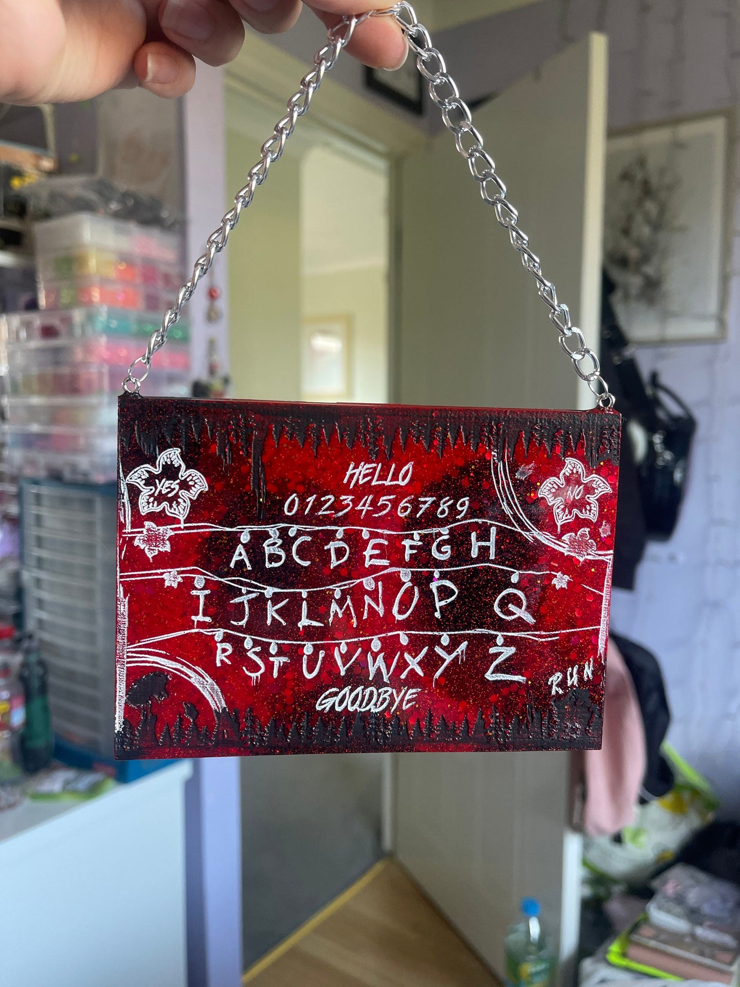 Red & Black Strange Ouija Board Wall Hanging