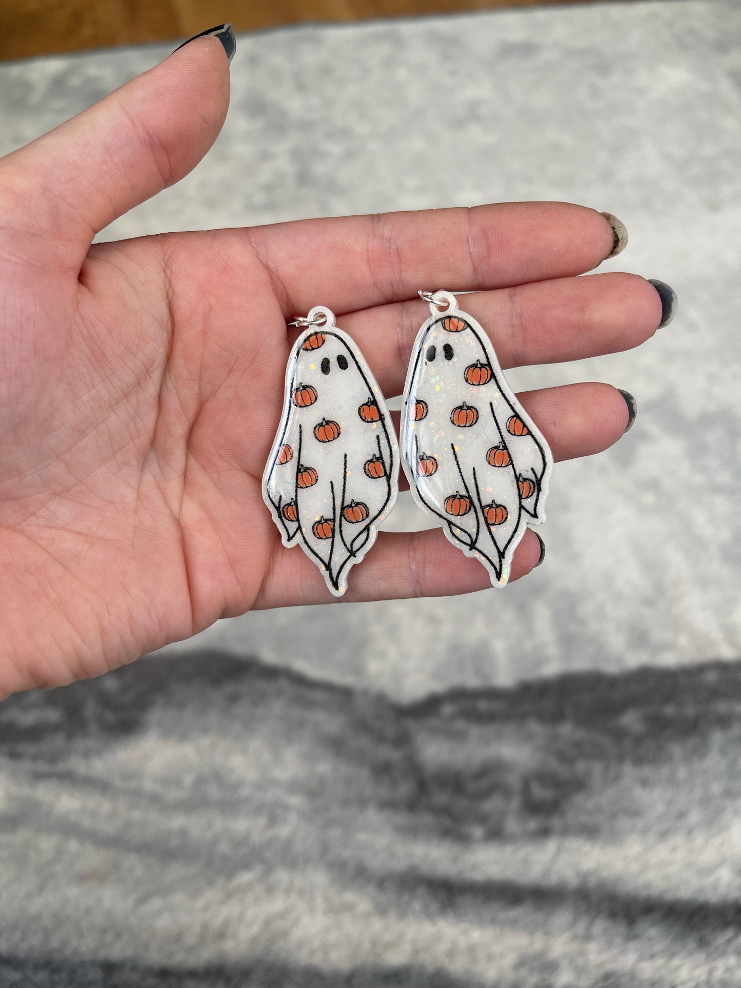 Pumpkin Ghost Earrings