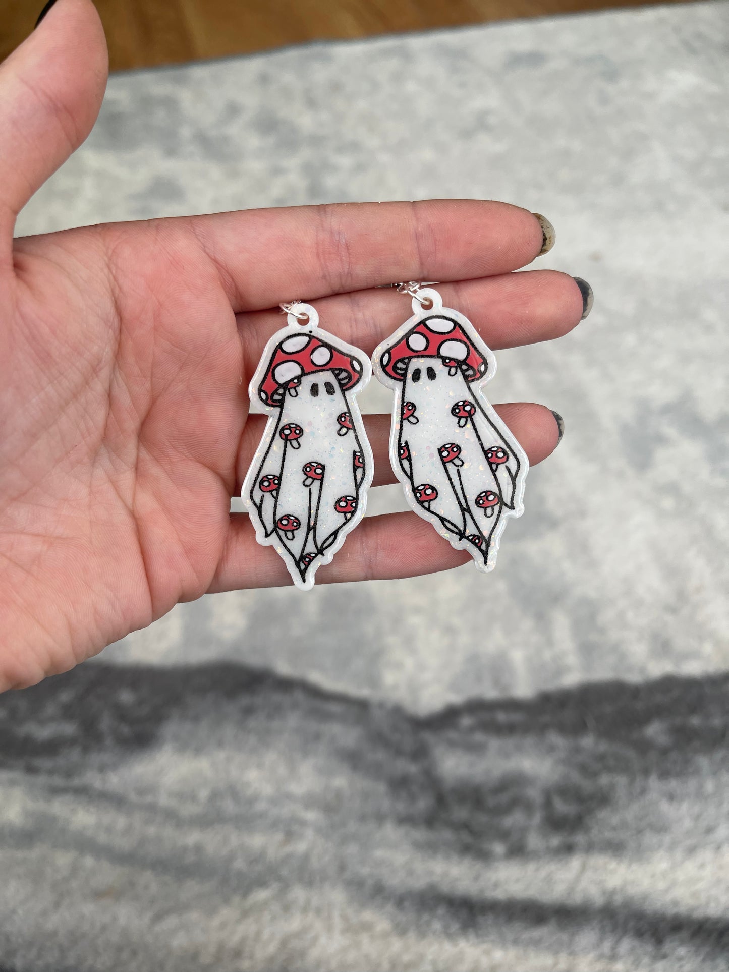 Mushroom Ghost Earrings