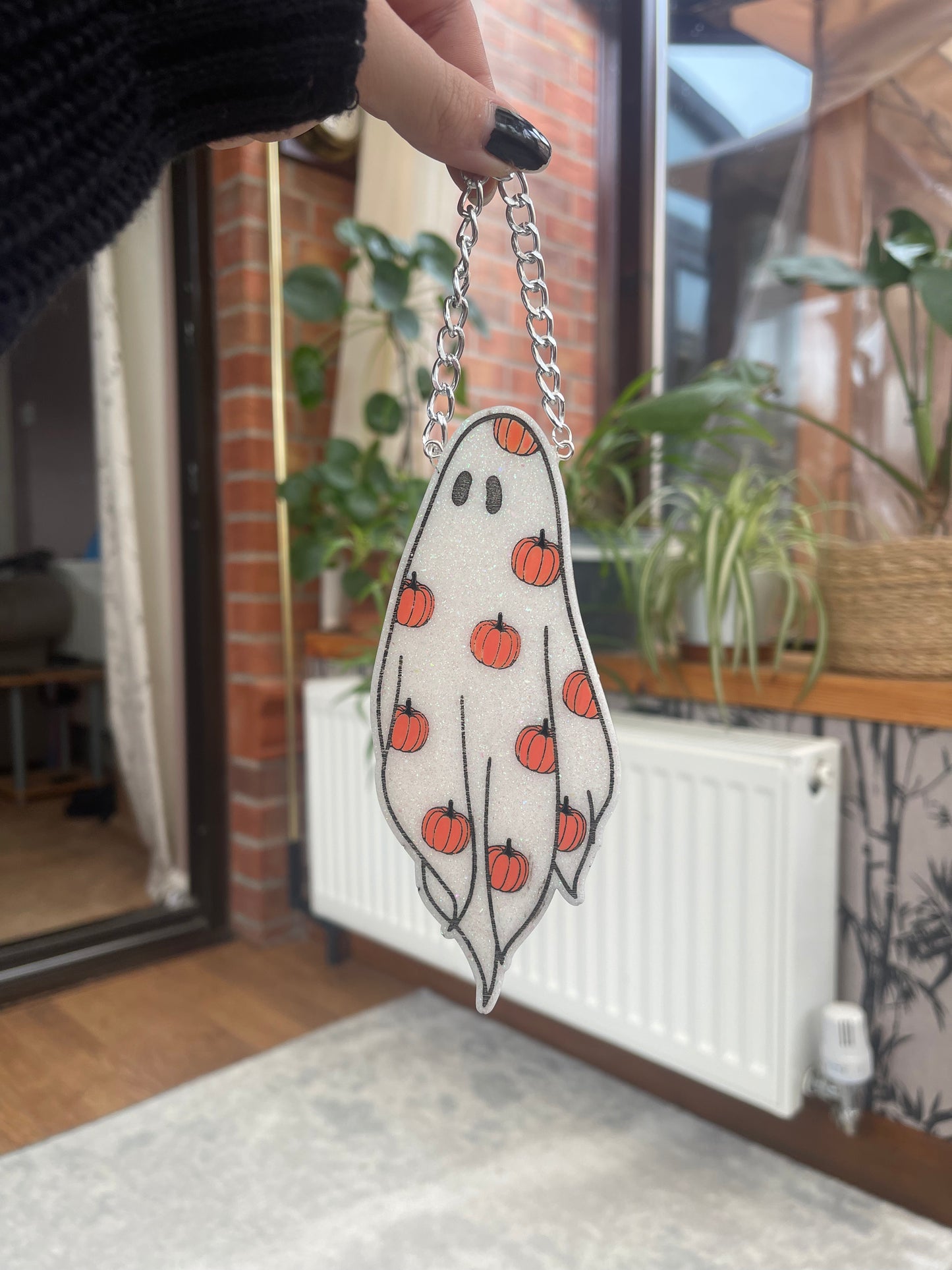 Pumpkin Ghost Wall Hanging