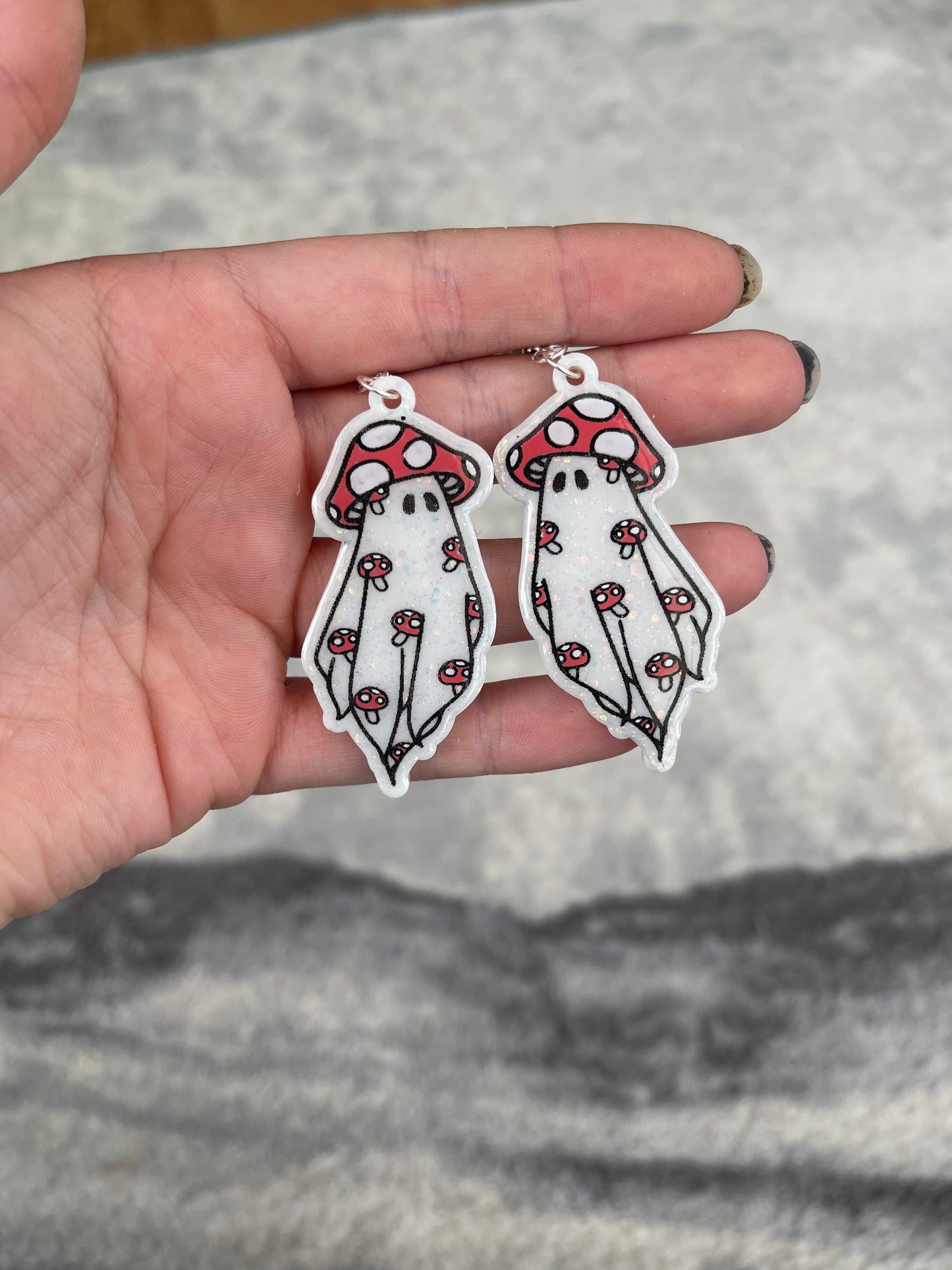 Mushroom Ghost Earrings