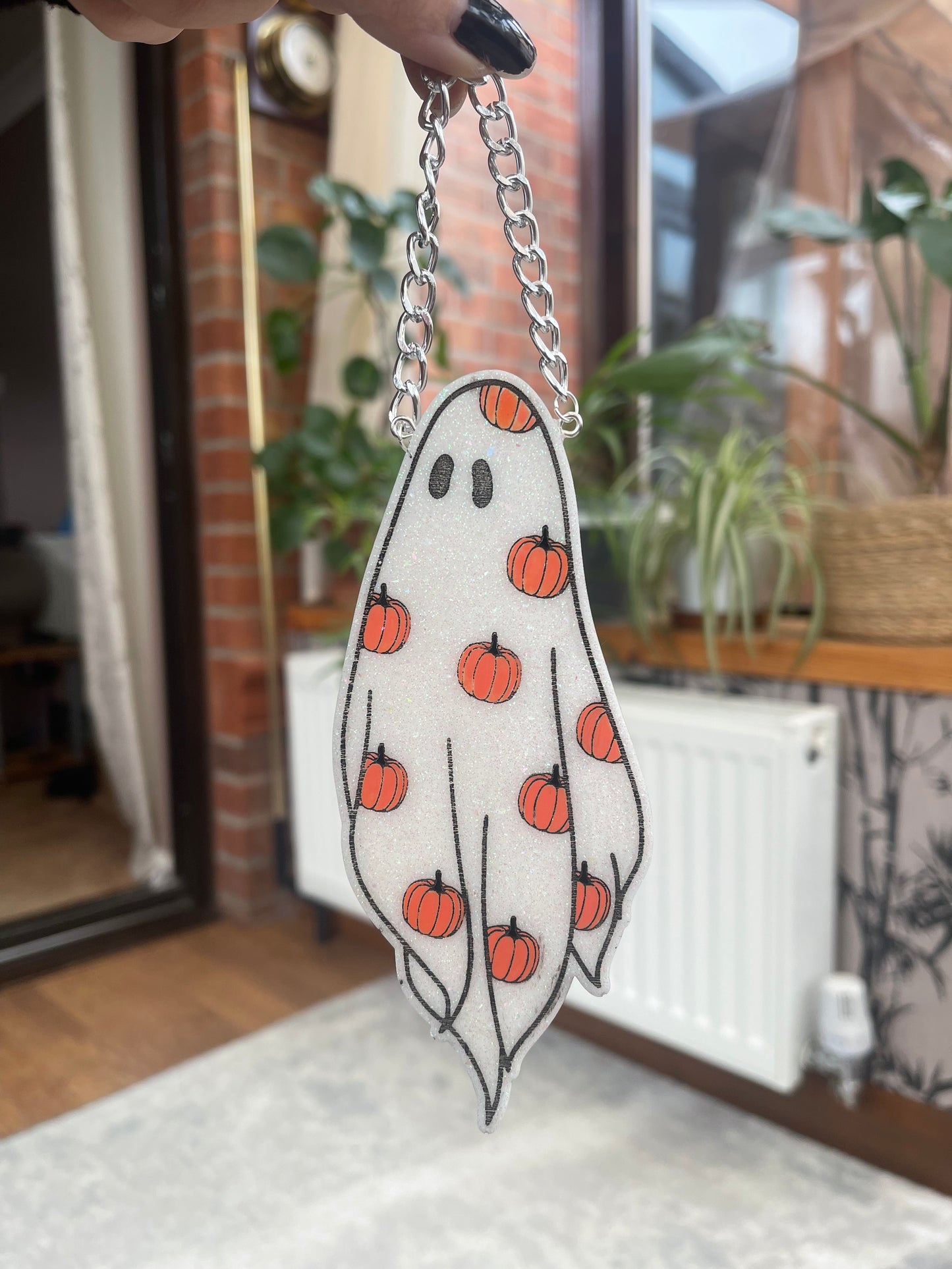 Pumpkin Ghost Wall Hanging