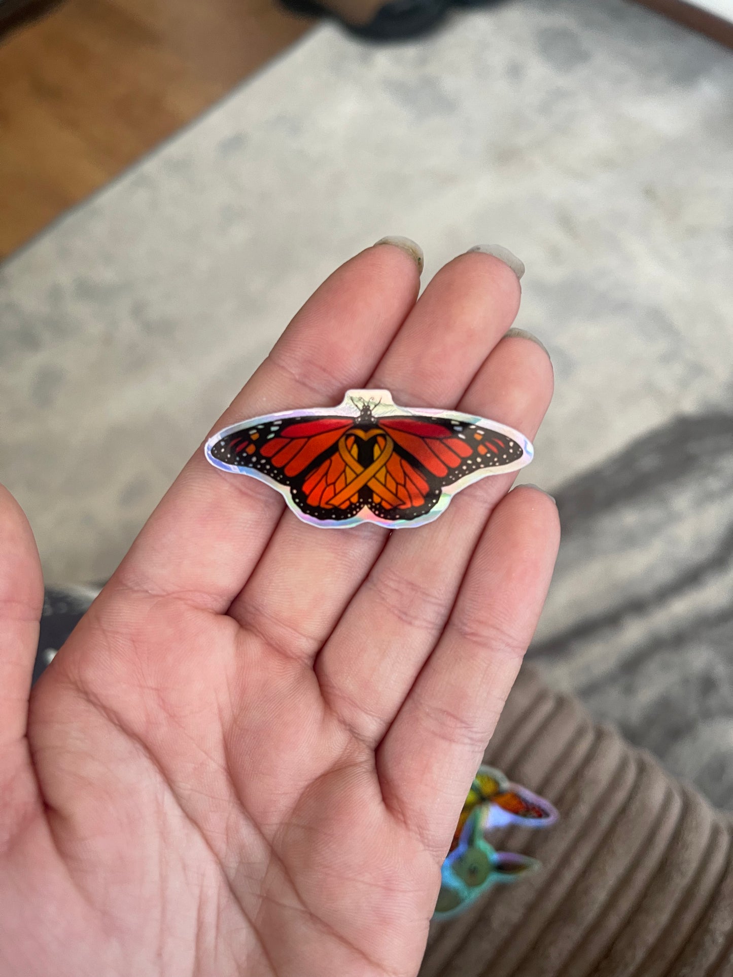 SIENNA FUNDRAISER Iridescent Awareness Butterfly Sticker