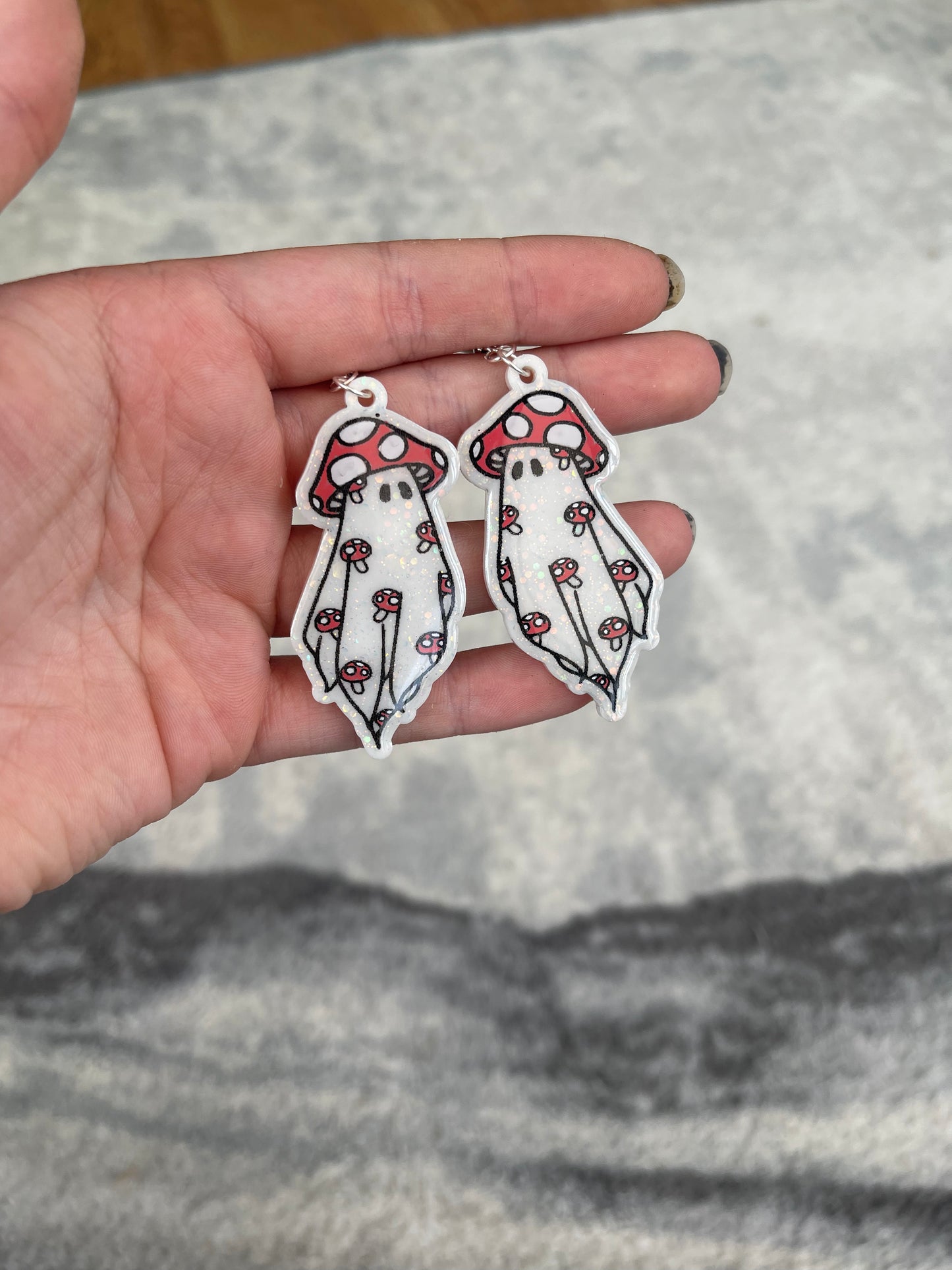 Mushroom Ghost Earrings