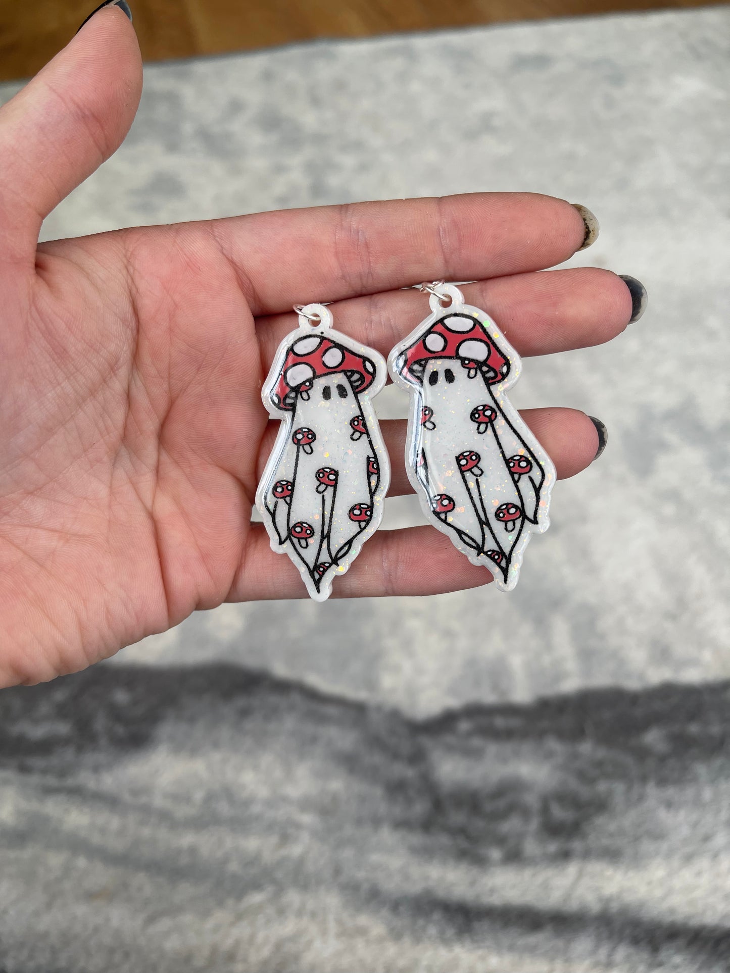 Mushroom Ghost Earrings