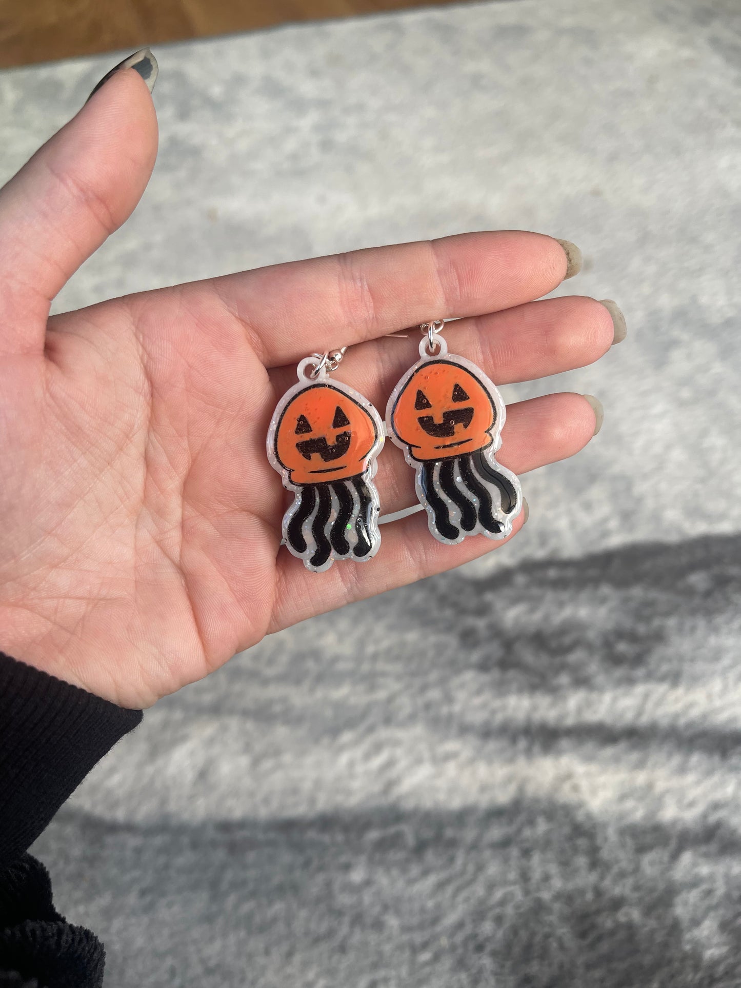 Pumpkin Jellyfish Earrings
