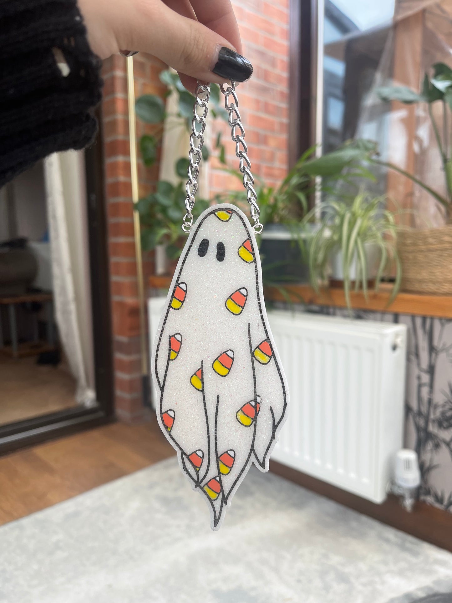 Candy Corn Ghost Wall Hanging