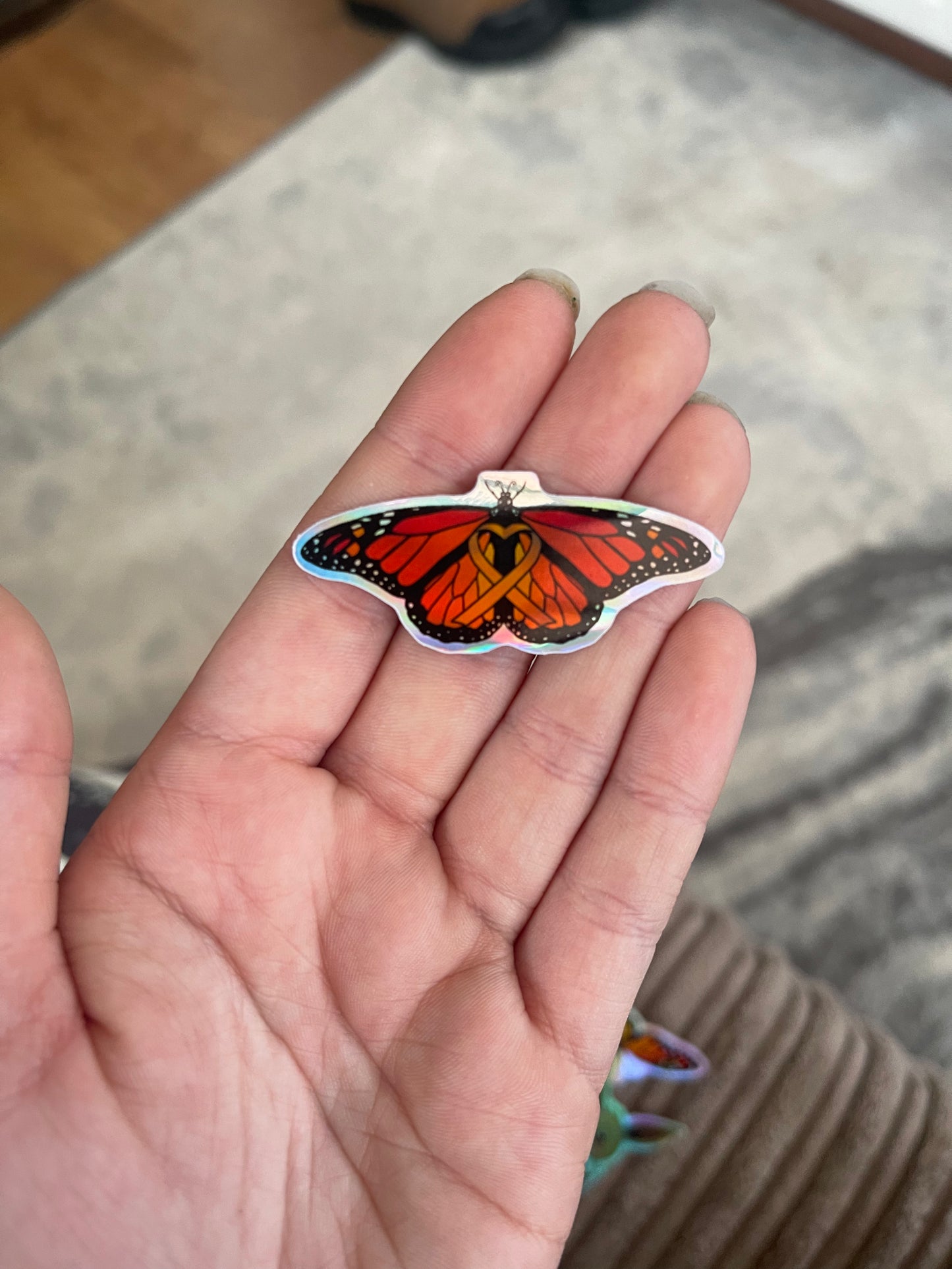 SIENNA FUNDRAISER Iridescent Awareness Butterfly Sticker