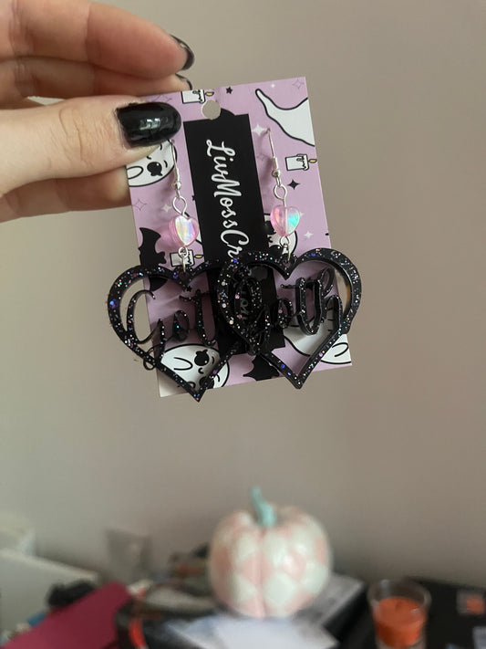 Goth Hearts Earrings