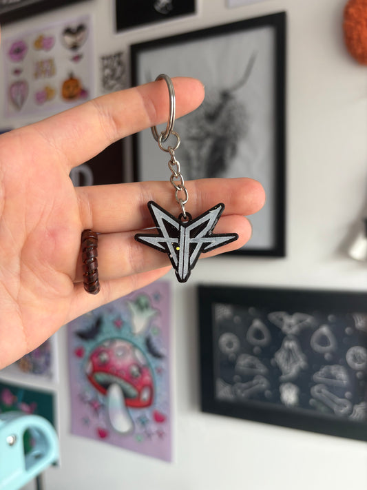 Falling Backwards Keyring