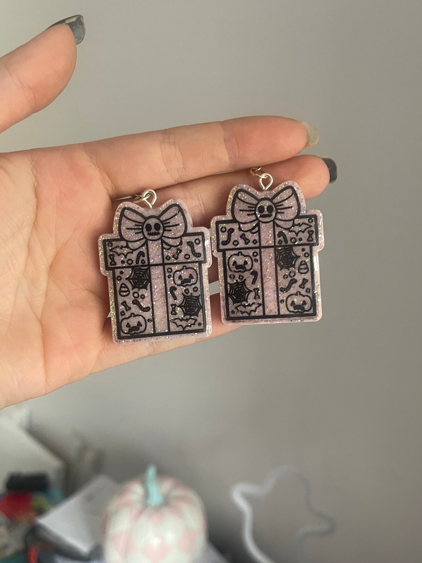 Pastel Goth Spooky Presents Earrings