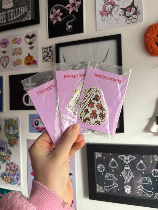 Christmas Ghost Sticker Set