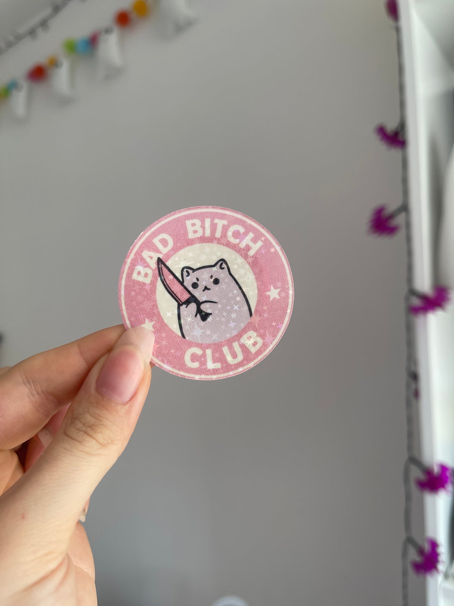 Bad Bitch Club Holographic Sticker