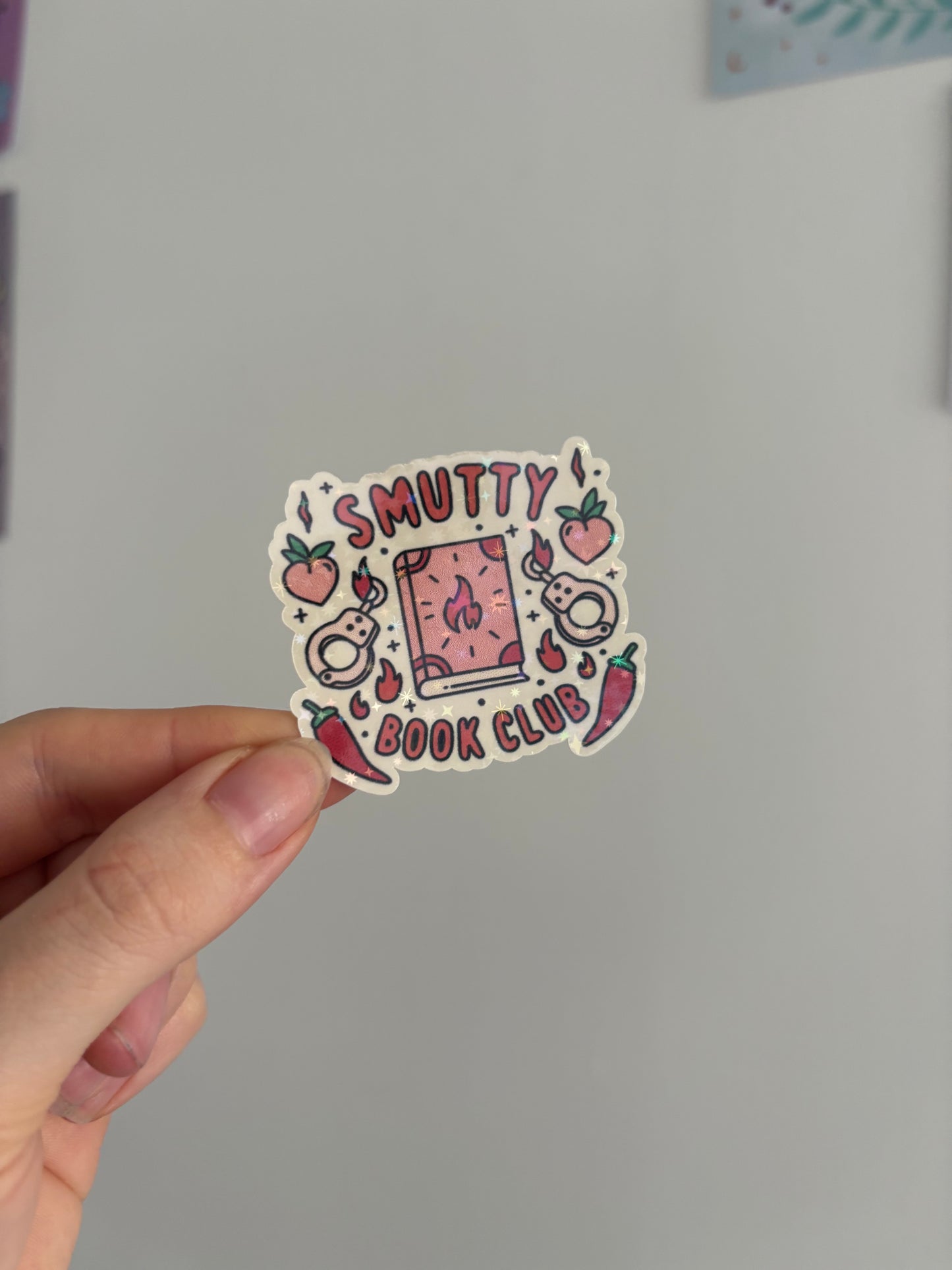 Smutty Book Club Holographic Sticker