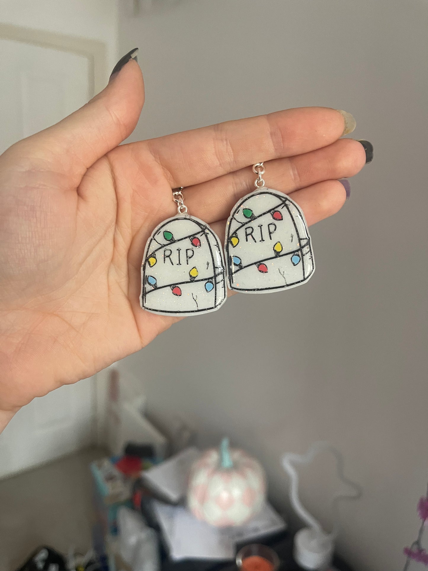 Christmas Headstones Earrings