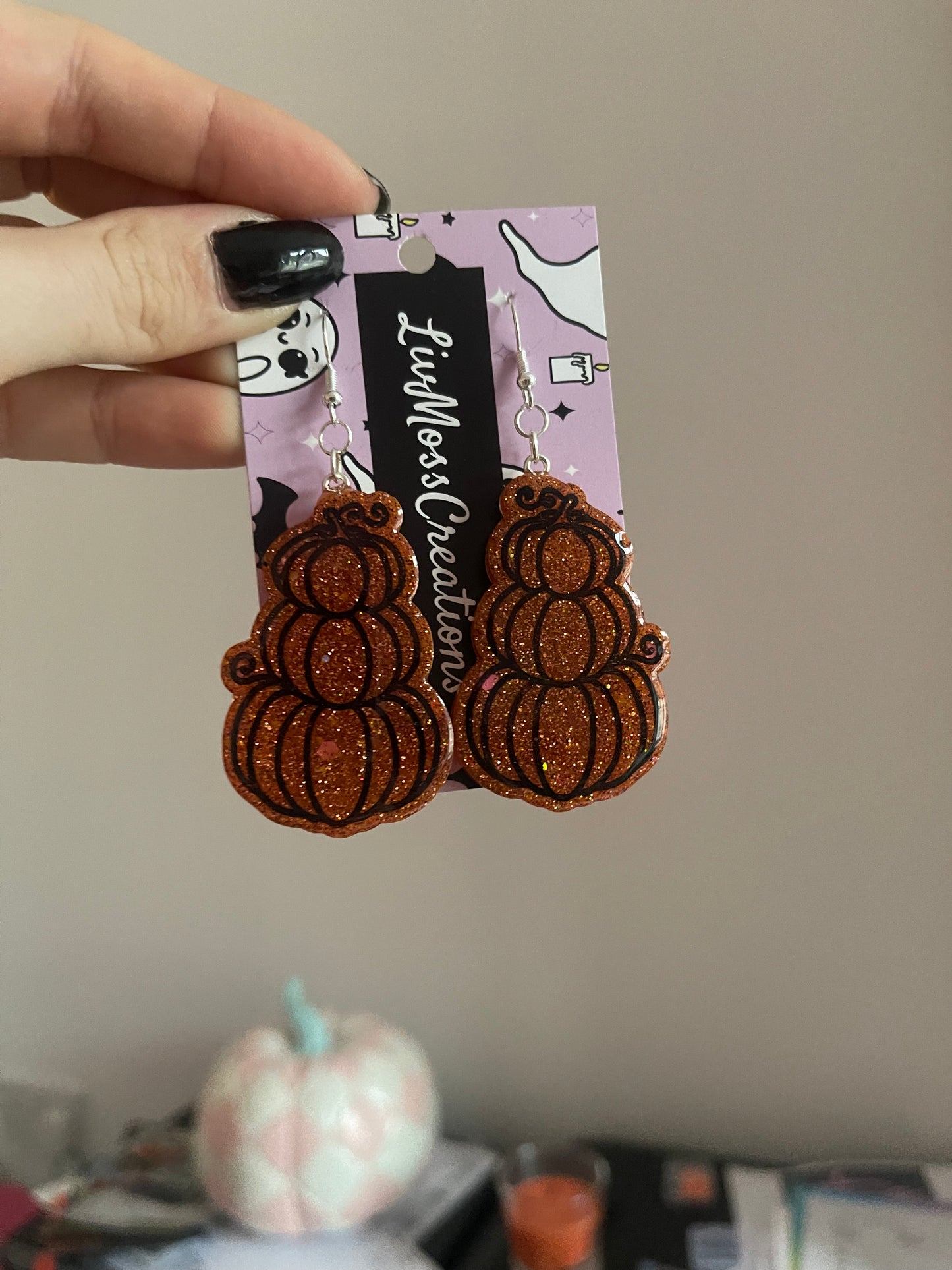 Pumpkin Stack Earrings - made to order