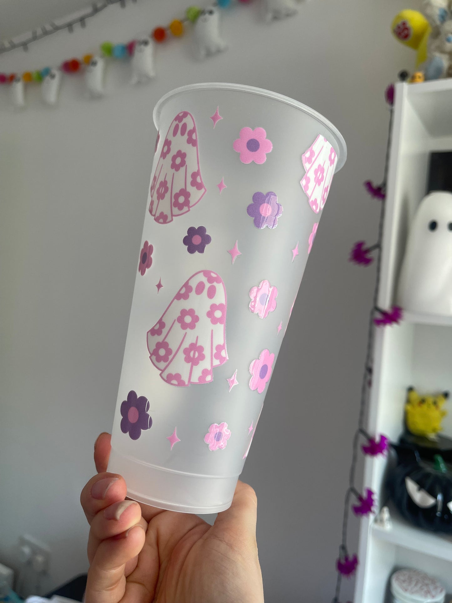 Pastel Flower Ghosts Cold Cup