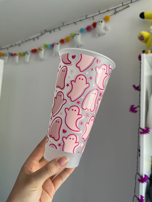 Pink Ghosts Cold Cup