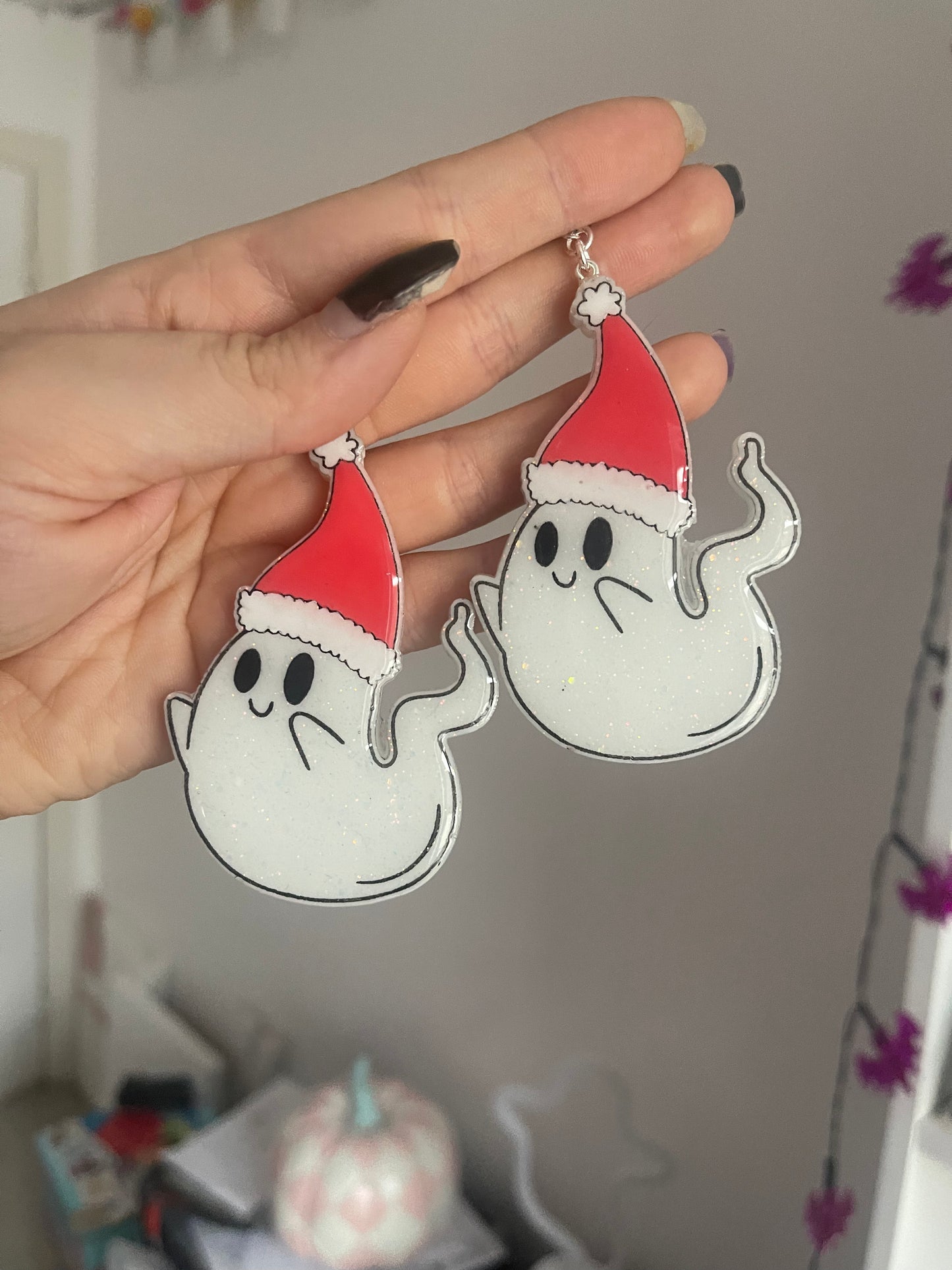 Christmas Ghost Earrings