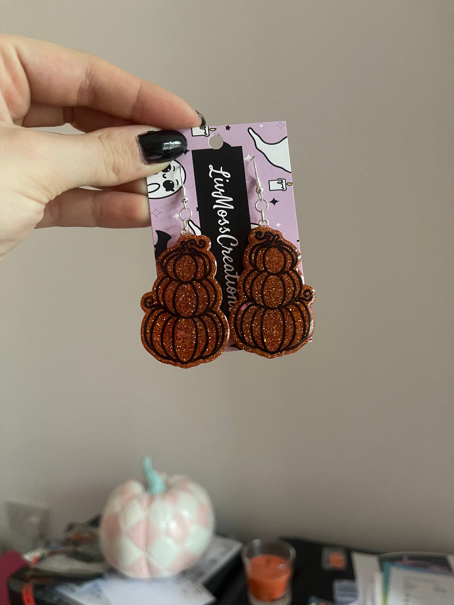 Pumpkin Stack Earrings - made to order