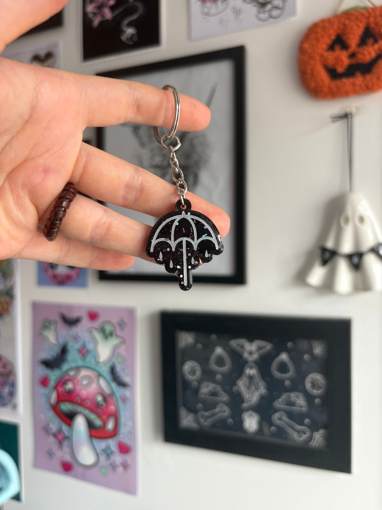 Rainy Umbrella Keyring