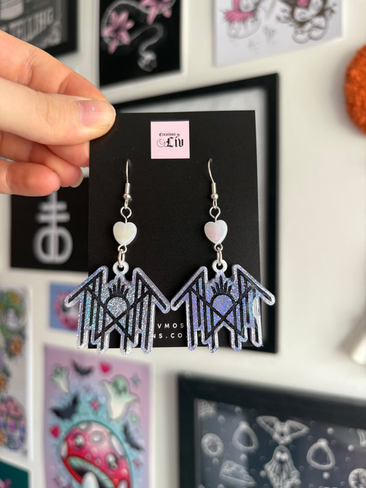 Lilac Holographic Sleepy Earrings