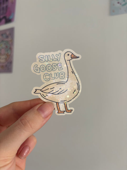 Silly Goose Club Holographic Sticker