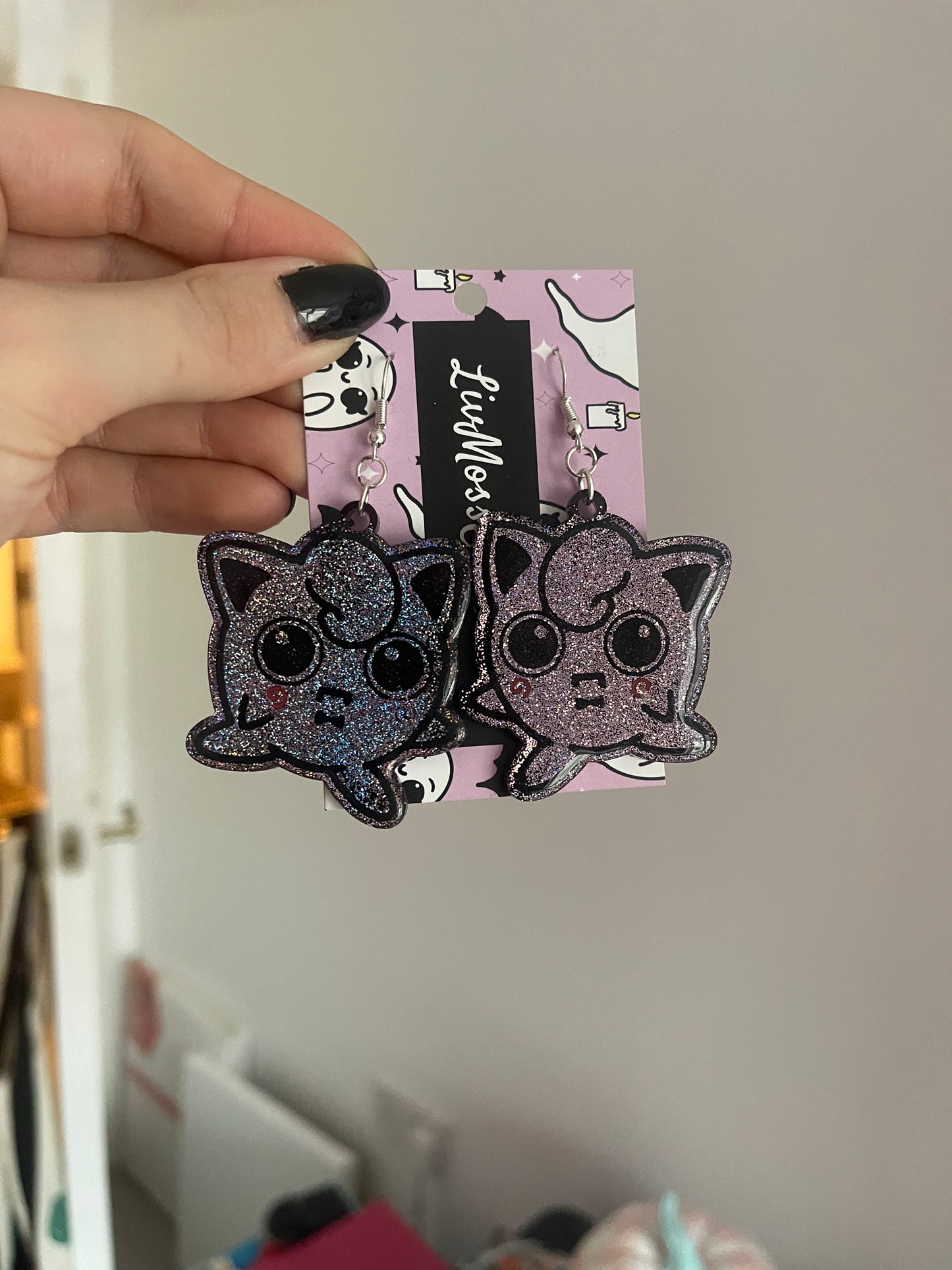 Spooky Puff Earrings - made to order