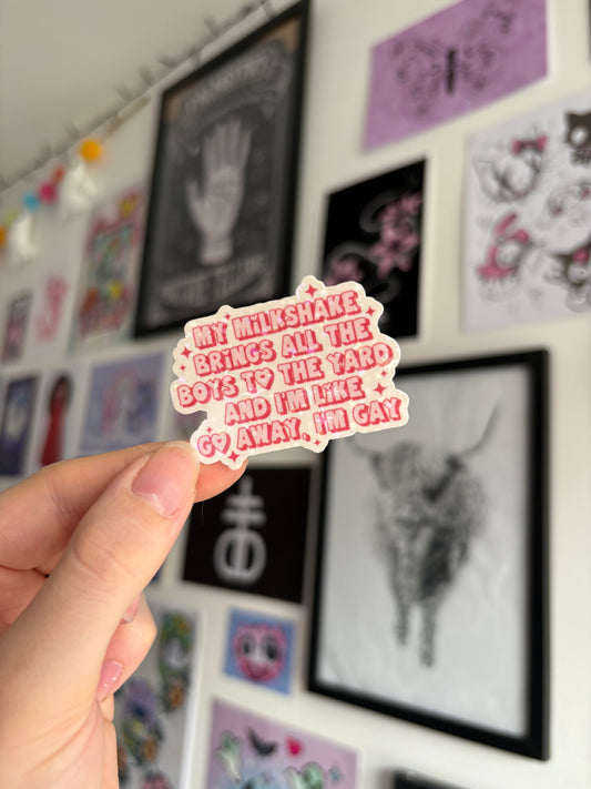 Go away, I’m Gay Holographic Sticker