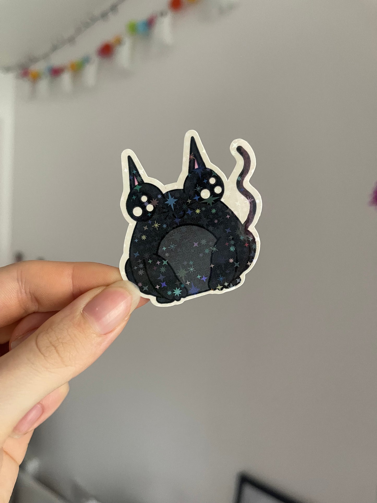 Cat Frog Holographic Sticker