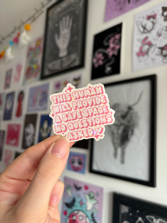 Safe Space Holographic Sticker