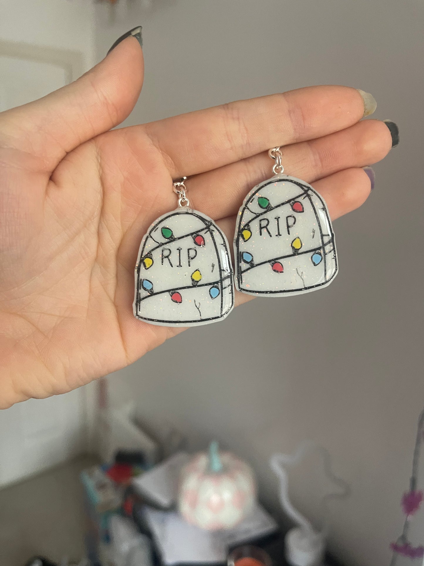 Christmas Headstones Earrings