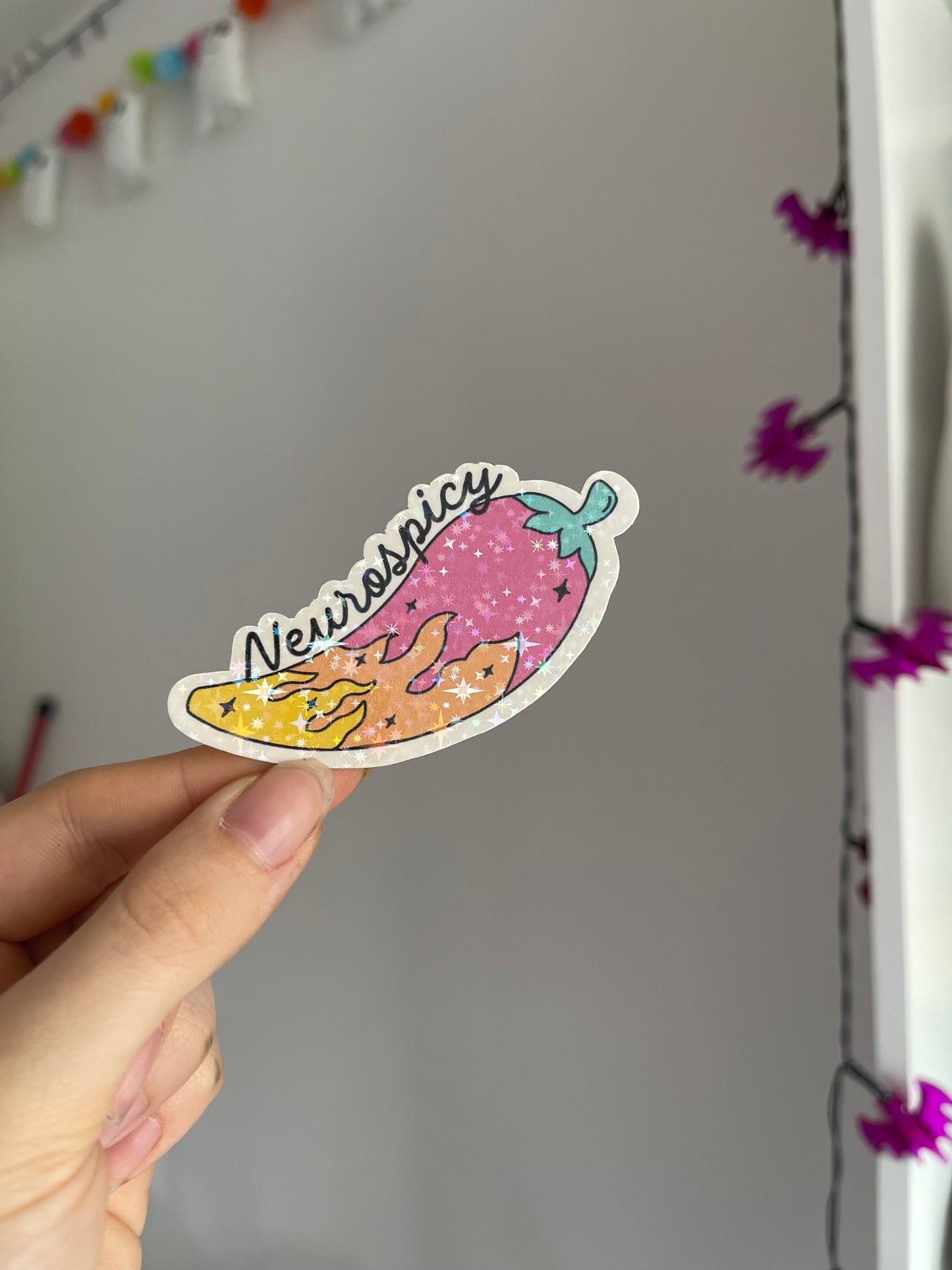 Neurospicy Holographic Sticker