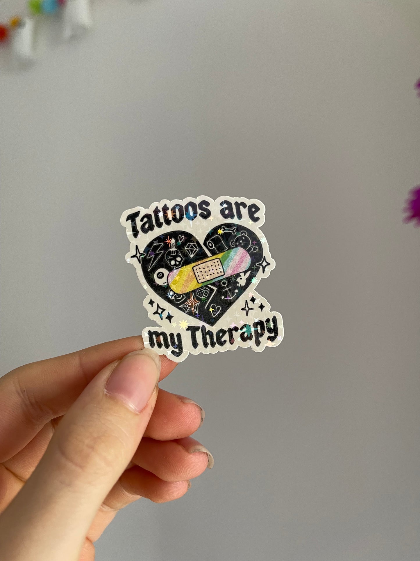 Tattoo Therapy Holographic Sticker