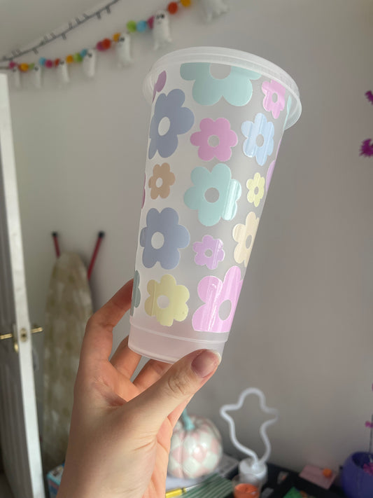 Pastel Flowers Cold Cup