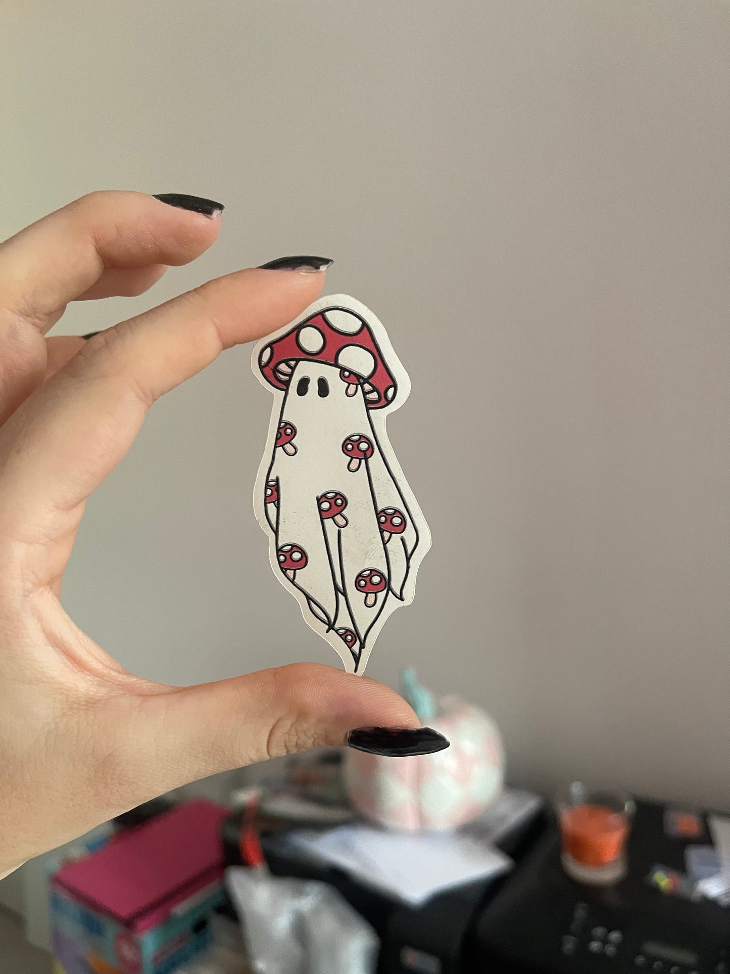 Mushroom Ghost Sticker