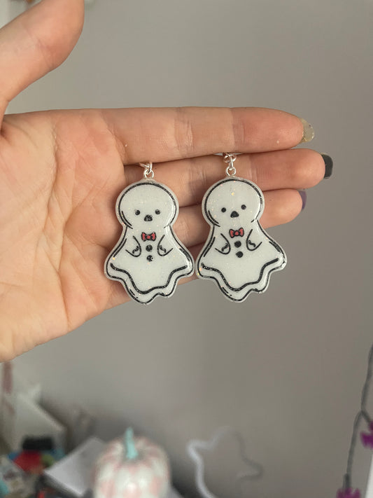 Gingerbread Ghost Earrings