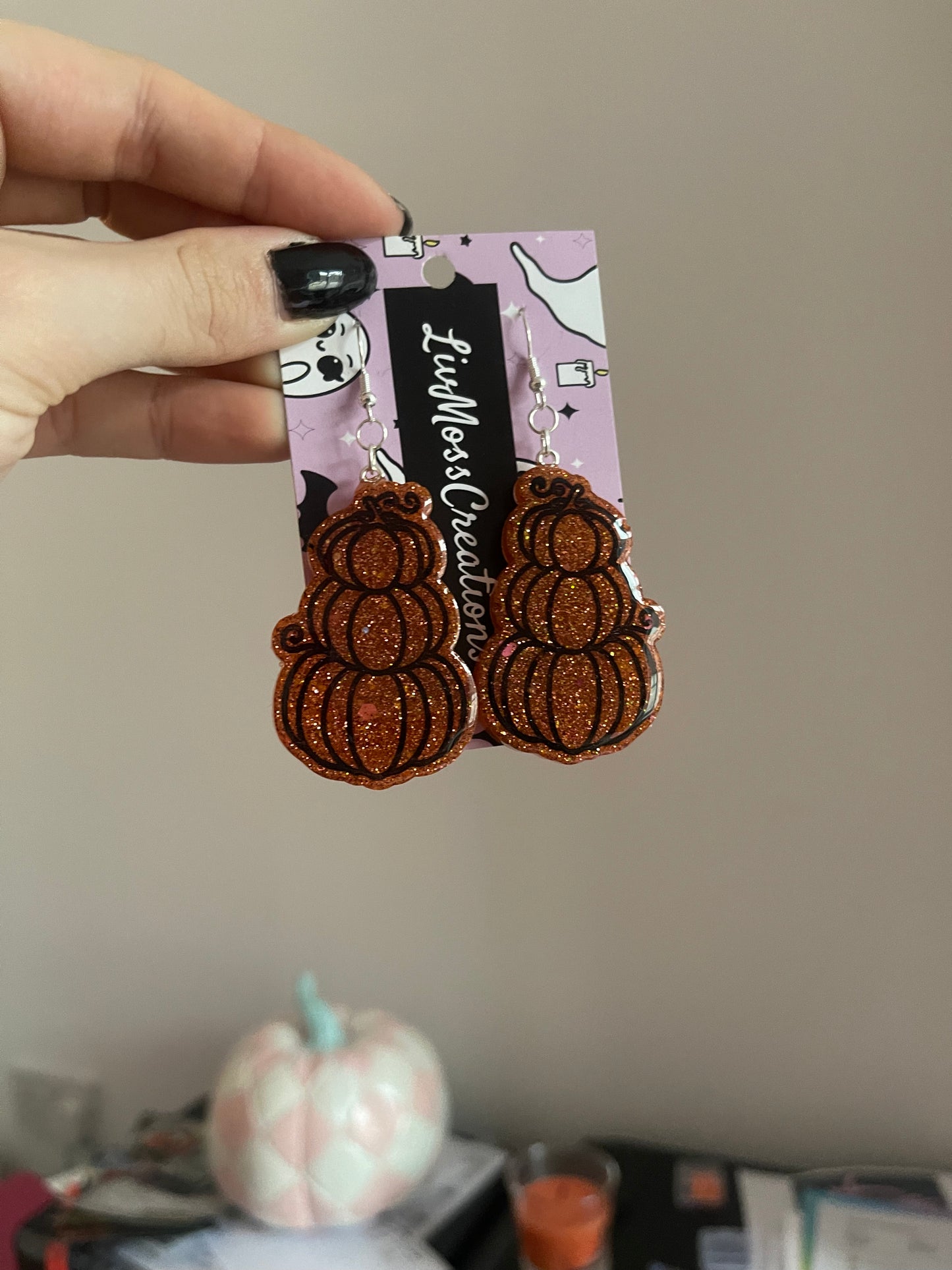 Pumpkin Stack Earrings - made to order