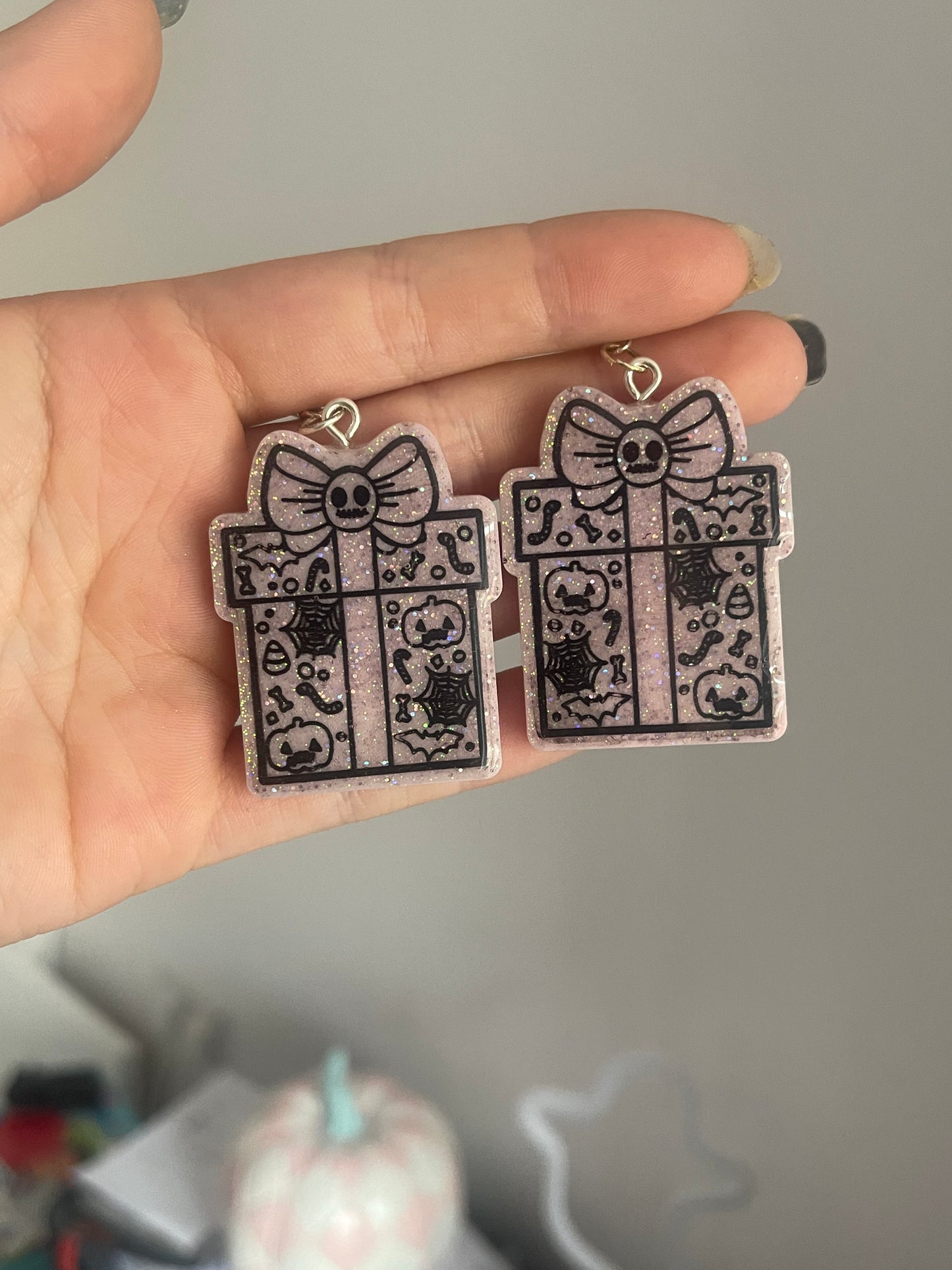 Pastel Goth Spooky Presents Earrings