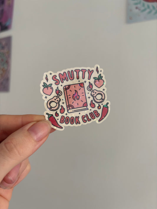 Smutty Book Club Holographic Sticker