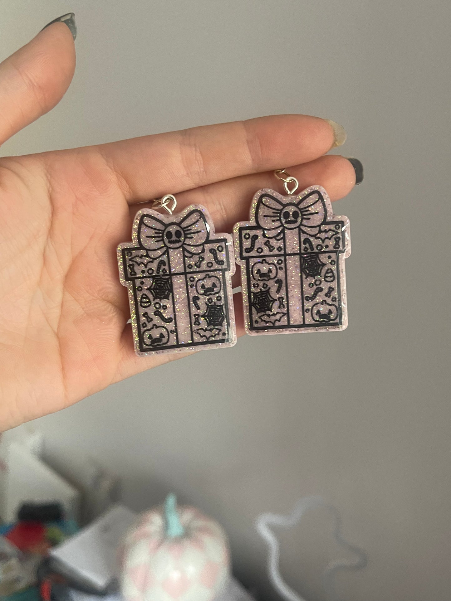 Pastel Goth Spooky Presents Earrings