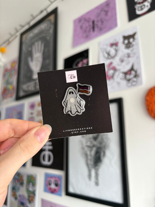 Non-Binary Pride Ghost Pin