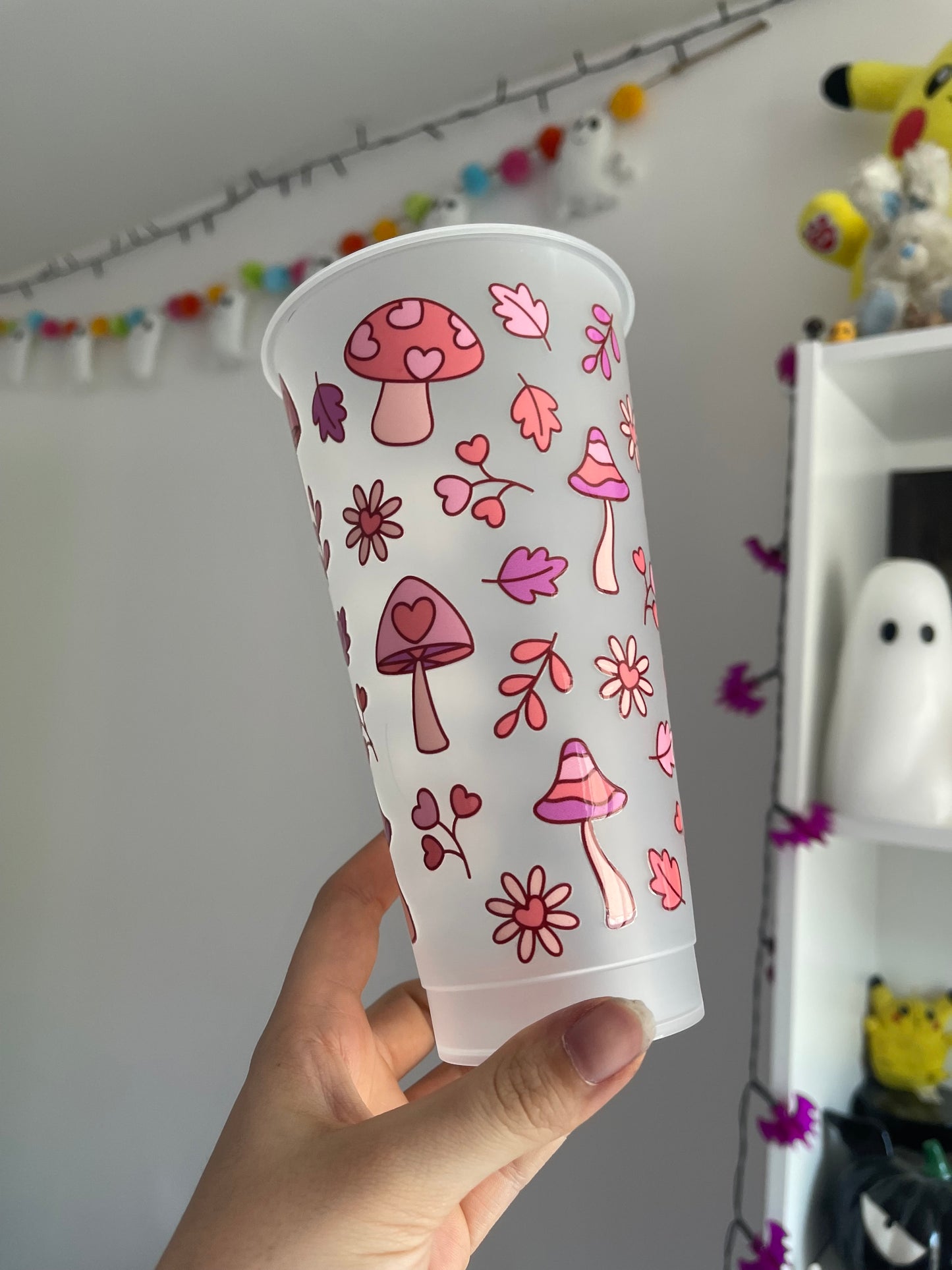 Cute Heart Mushroom Cold Cup