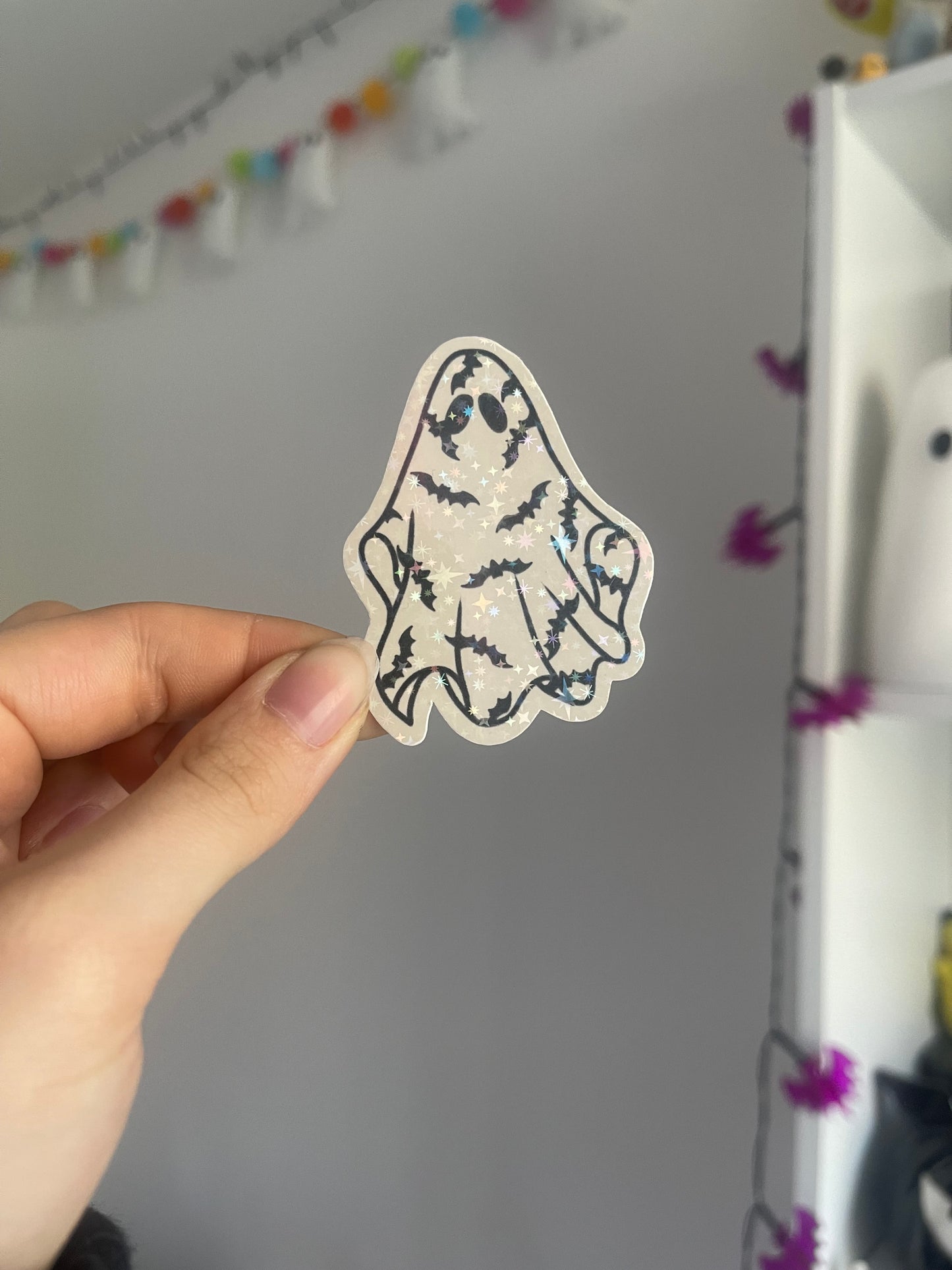 Bats Ghost Holographic Sticker