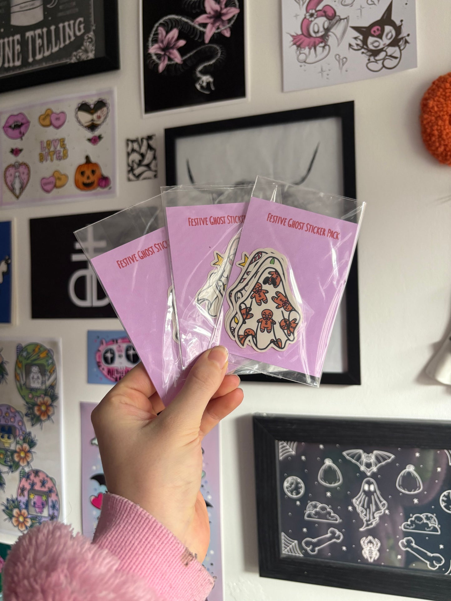 Christmas Ghost Sticker Set