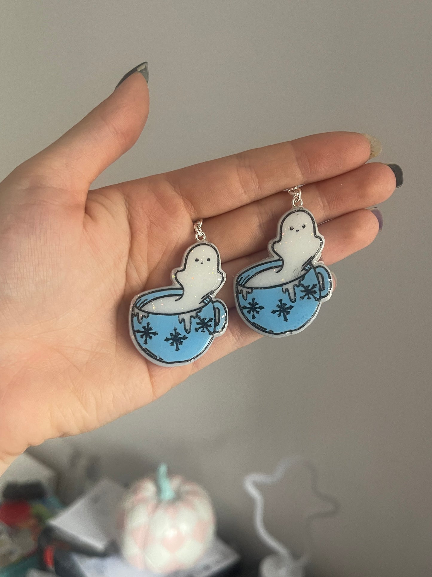 Ghostie Hot Chocolate Earrings