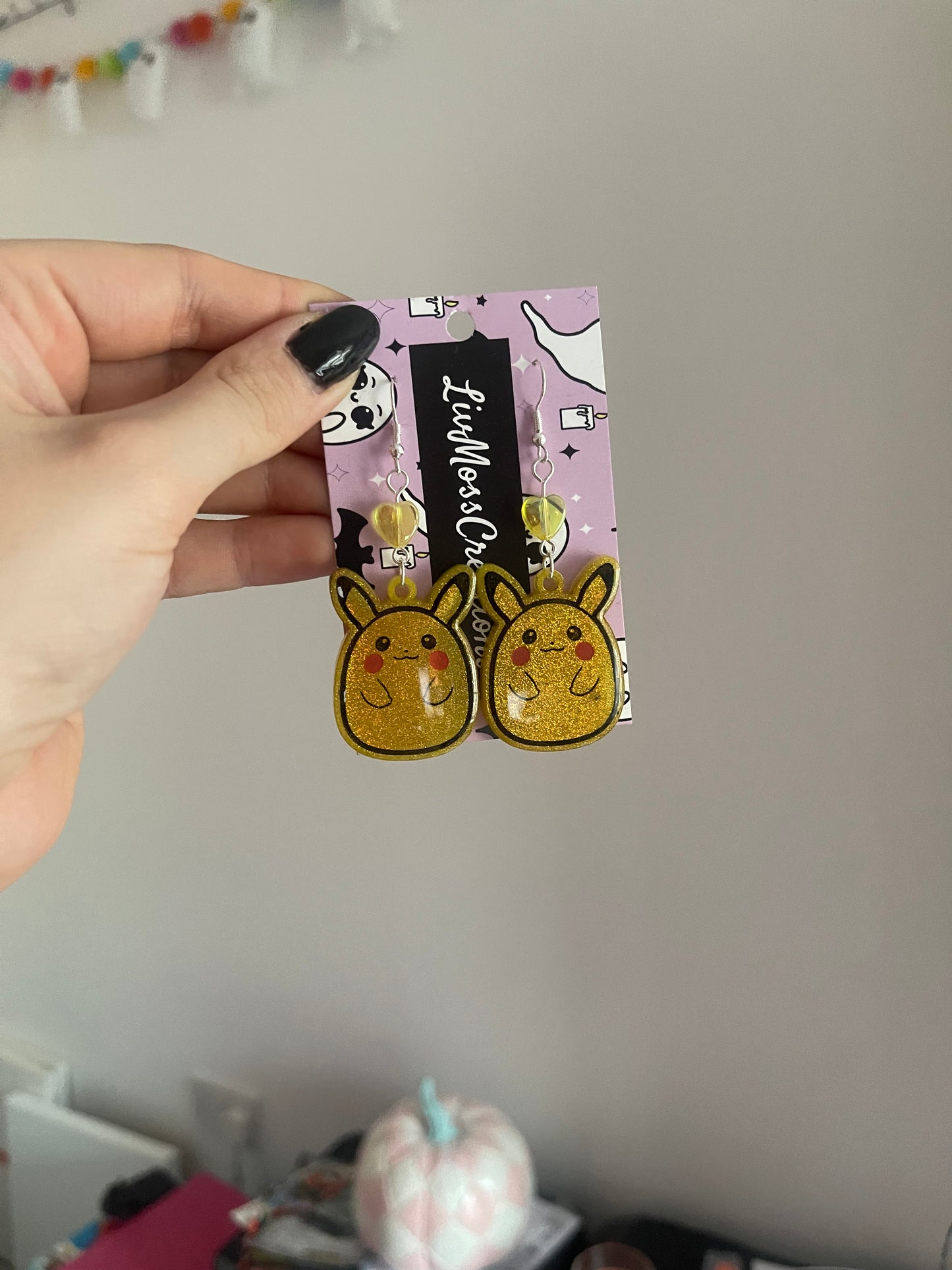 Squish Electric Mouse Earrings - made to order